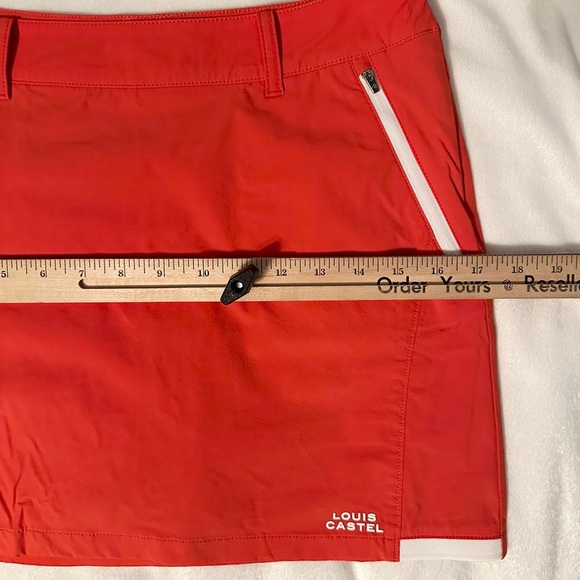 LOUIS CASTEL Womens Skort 6 Red Golf Athleisure Athletic Watermelon Preppy 28” - Picture 7 of 8